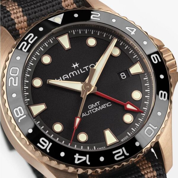 H82565930 HAMILTON ハミルトン カーキ ネイビー スキューバ オートマティック GMT ブロンズ 43mm
