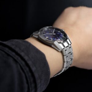 MINASE ミナセ DIVIDO ディヴァイド 悠彩 パープル VM14-M01TTP-SSB メンズ 自動巻き腕時計 ステンレスブレスレット