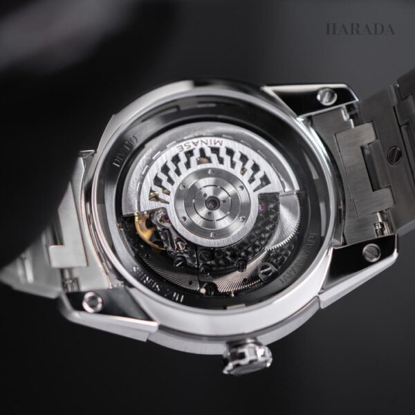 MINASE ミナセ DIVIDO ディヴァイド ブラック VM14-M01GBK-SSB メンズ 自動巻き腕時計 ステンレスブレスレット
