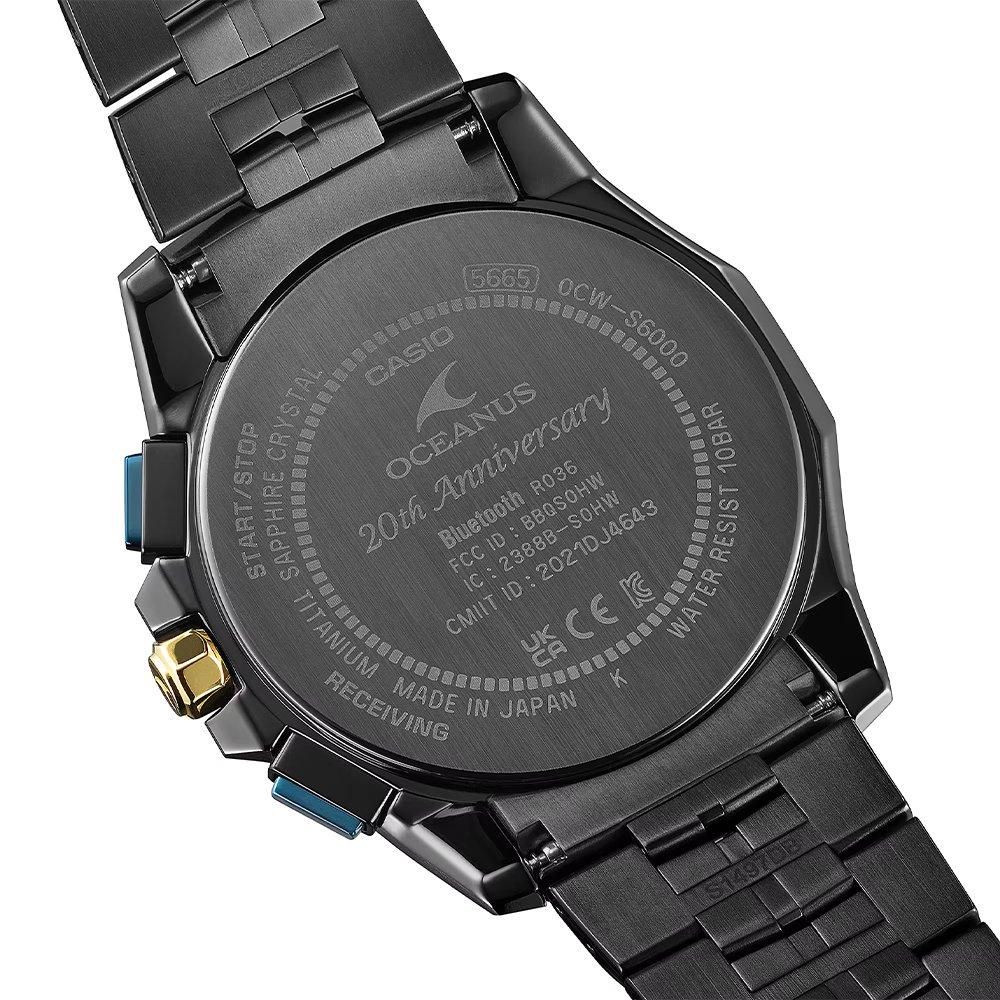 CASIO OCW-S6000BV-1AJR:裏側・留め具のディテール