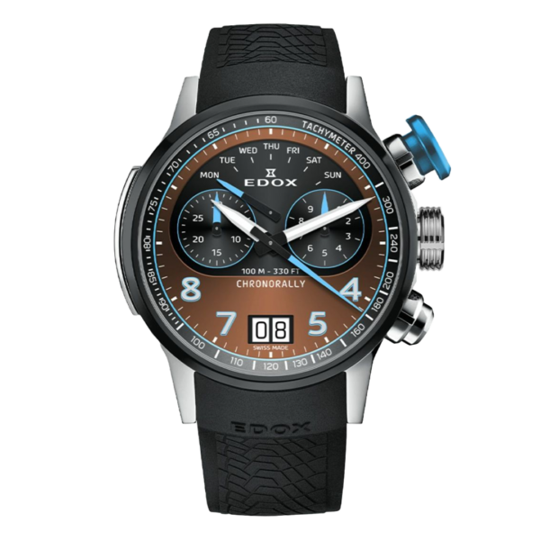 38003-TINBU-BRNBU EDOX エドックス クロノラリー クロノグラフ 45