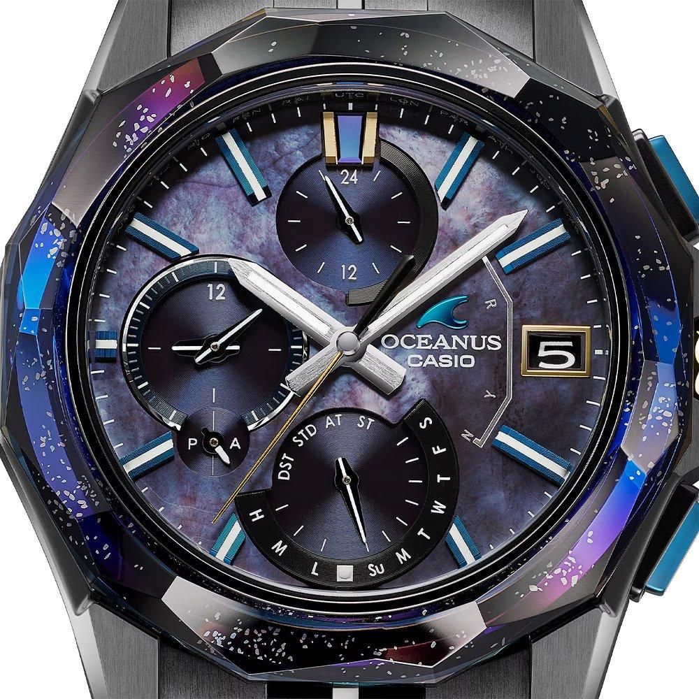 CASIO OCW-S6000BV-1AJR:文字板やパーツの細部