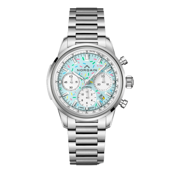 N2201.19S04.A01 NORQAIN ノルケイン フリーダム クロノ 40mm エンジョイライフ スプリンクル ブレスレット仕様