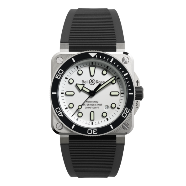 BR03A-D-WH-ST/SRB Bell & Ross ベル&ロス BR03 ダイバー ホワイト スティール