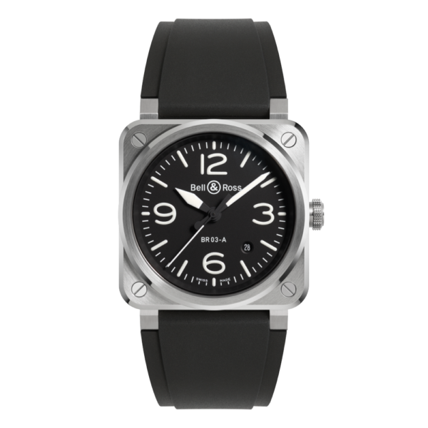 BR03A-BL-ST/SRB Bell & Ross ベル&ロス BR-03 ブラックスティール