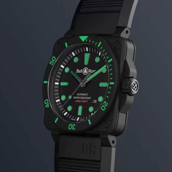 BR0392-D-BL-CE/SRB Bell & Ross ベル&ロス BR03-92 ダイバー ブラックマット