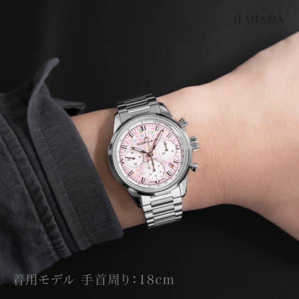 N2201.19S04.K01 NORQAIN ノルケイン フリーダム クロノ 40mm エンジョイライフ スプリンクル ブレスレット仕様
