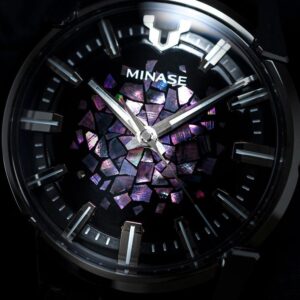MINASE ミナセ DIVIDO ディヴァイド 漆シリーズ 虹の雲 パープル VM14-LBKKT01-SSD メンズ 自動巻き腕時計 レザーベルト