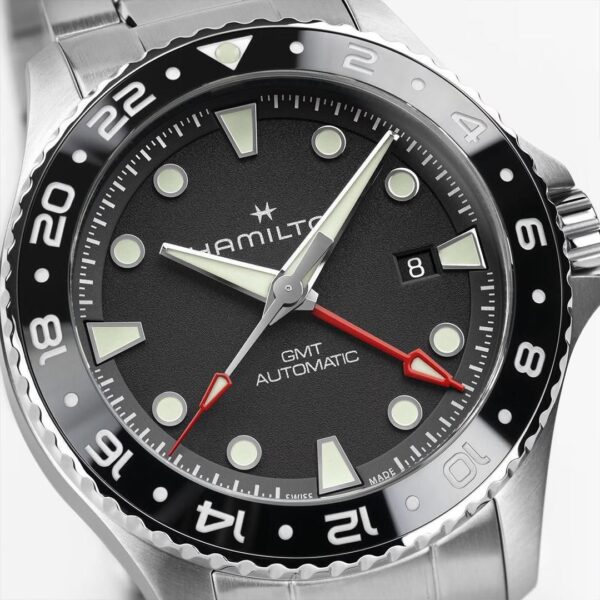 H82555130 HAMILTON ハミルトン カーキ ネイビー スキューバ GMT 43mm