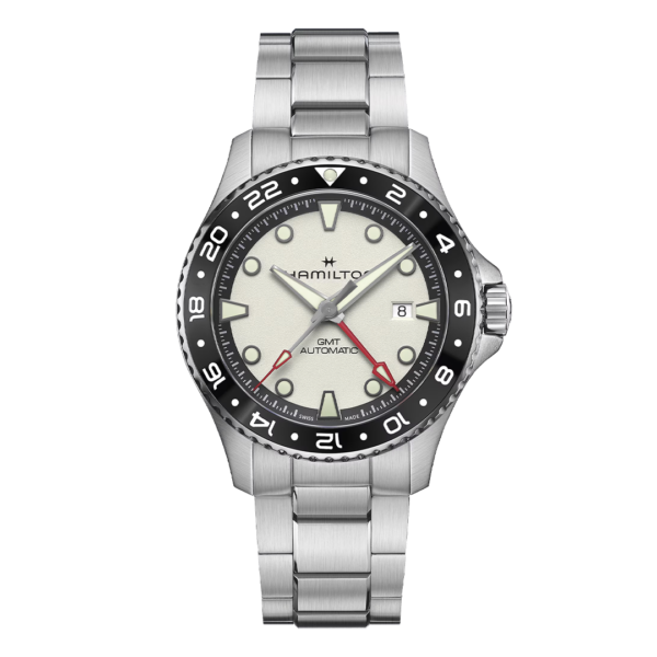 H82555150 HAMILTON ハミルトン カーキ ネイビー スキューバ オートマティック GMT 43mm