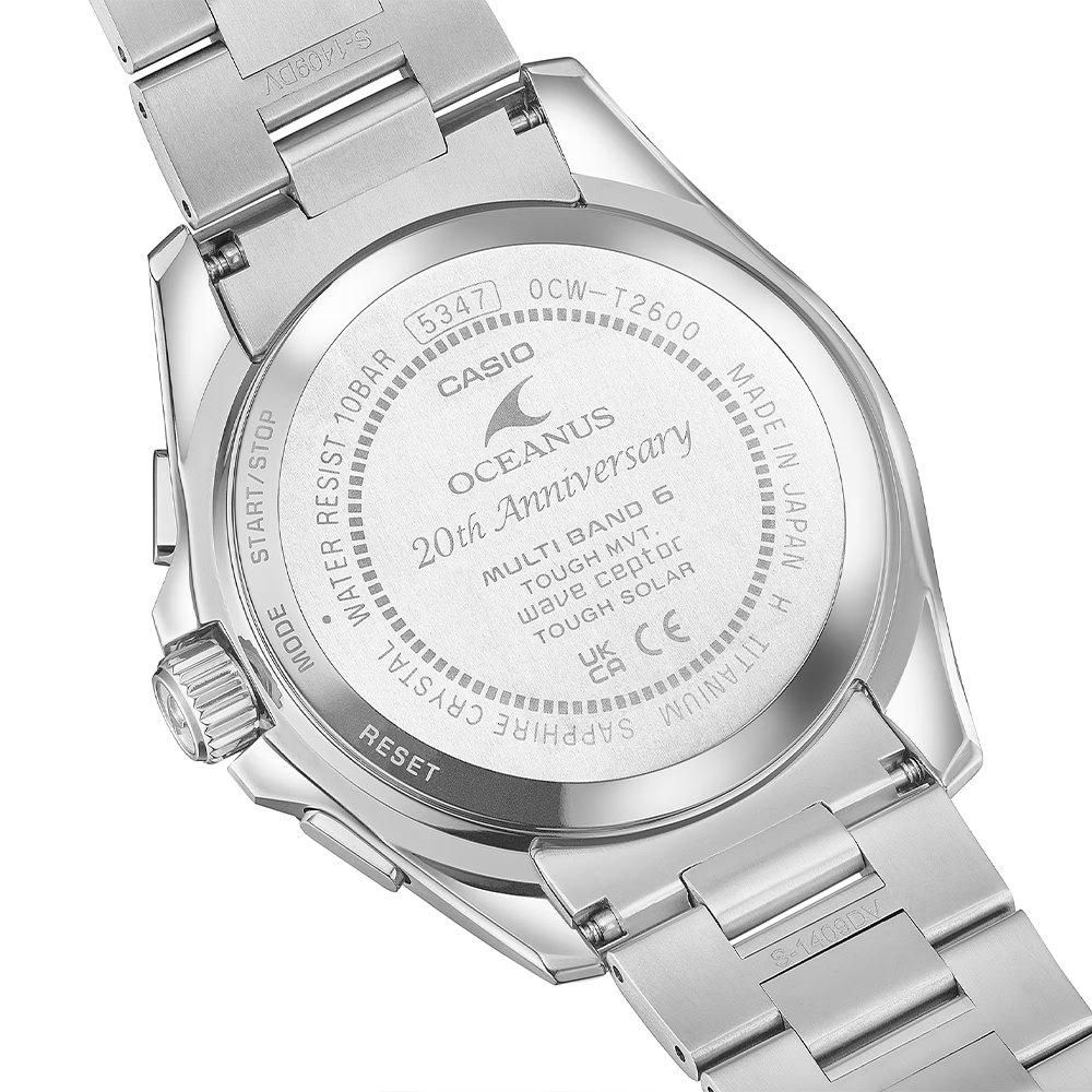 CASIO OCW-T2600SG-3AJR：裏側・留め具のディテール