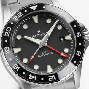 H82555130 HAMILTON ハミルトン カーキ ネイビー スキューバ GMT 43mm