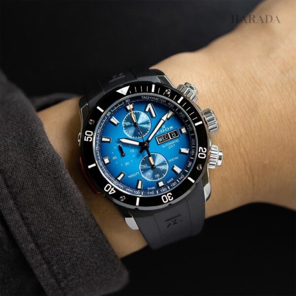 01128-3NOCA-BUIDN EDOX エドックス クロノオフショア1 ベゼルロック クロノグラフ オートマティック
