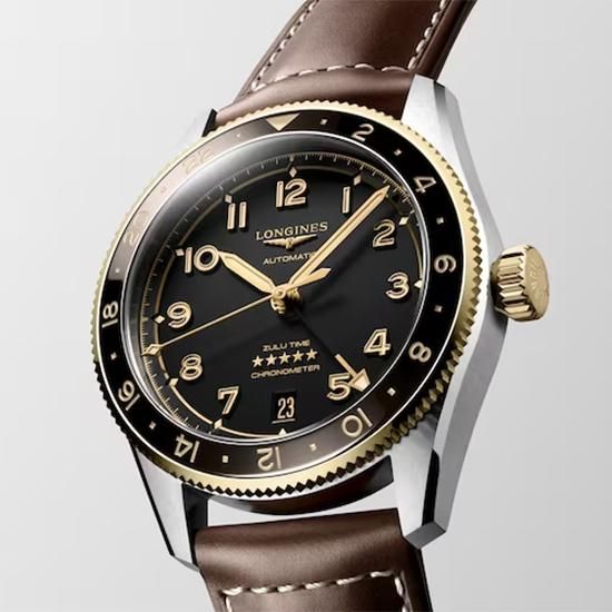 L3.802.5.53.2 LONGINES ロンジン スピリット Zulu Time 39mm