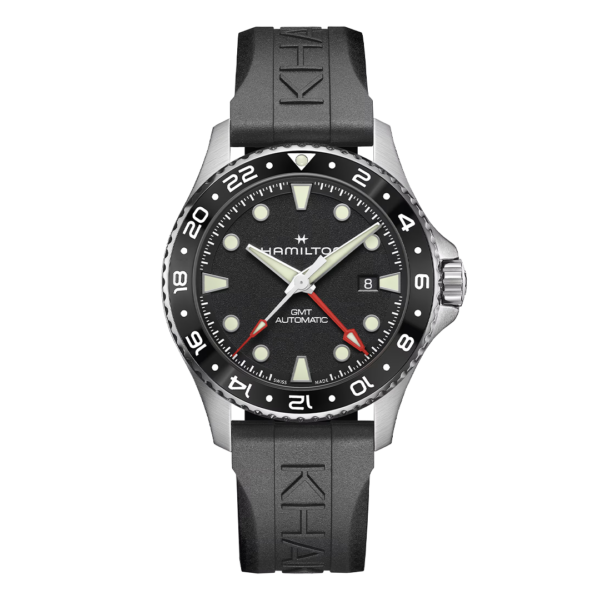 H82555330 HAMILTON ハミルトン カーキ ネイビー スキューバ GMT 43mm