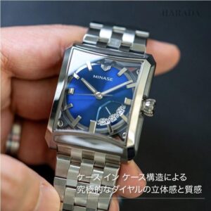MINASE ミナセ SEVEN WINDOWS セブンウィンドウズ ブルー VM15-M01NBL-SSB メンズ 自動巻き腕時計 ステンレスブレスレット