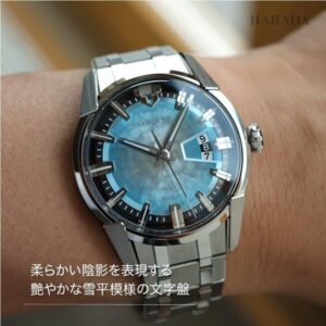 MINASE ミナセ DIVIDO ディヴァイド アイスブルー 雪平模様 VM14-M01GIB-SSB メンズ 自動巻き腕時計 ステンレスブレスレット
