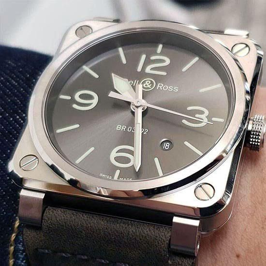 BR0392-GC3-ST/SCA Bell & Ross ベル&ロス BR03-92 グレーラム