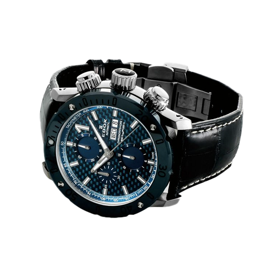01122-3BU3-BUIN3-L EDOX エドックス クロノオフショア1 クロノグラフ オートマティック