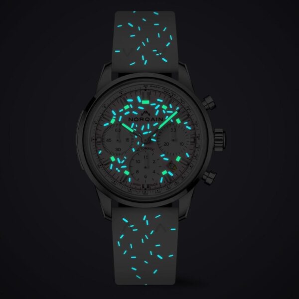 N2201.19S04.K01 NORQAIN ノルケイン フリーダム クロノ 40mm エンジョイライフ スプリンクル ラバーストラップ仕様