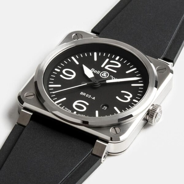 BR03A-BL-ST/SRB Bell & Ross ベル&ロス BR-03 ブラックスティール