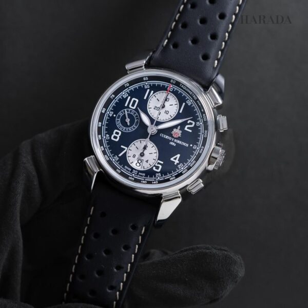 【世界限定76本(うち国内3本)】 3141-1HEP Cuervo y Sobrinos クエルボ・イ・ソブリノス ヒストリアドール クロノグラフ ヒストリックエンデュランス バリブルー