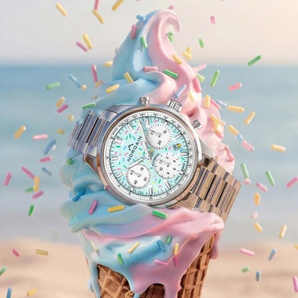 N2201.19S04.A01 NORQAIN ノルケイン フリーダム クロノ 40mm エンジョイライフ スプリンクル ブレスレット仕様