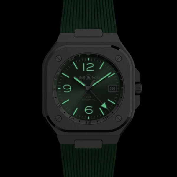 BR05G-GN-ST/SRB グリーン Bell & Ross ベル&ロス インストゥルメント BR05 GMT