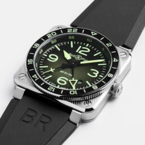【世界限定500本】 BR0393-GN-ST/SRB Bell & Ross ベル&ロス BR-03 GMT グリーンラム