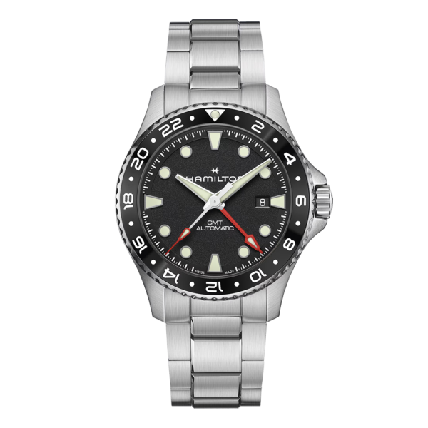 H82555130 HAMILTON ハミルトン カーキ ネイビー スキューバ GMT 43mm