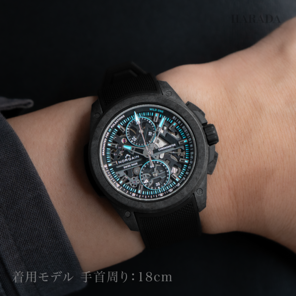 N3002.40Q01.B07 NORQAIN ノルケイン ワイルドワン スケルトン クロノ 42mm ブラックラバーストラップ仕様