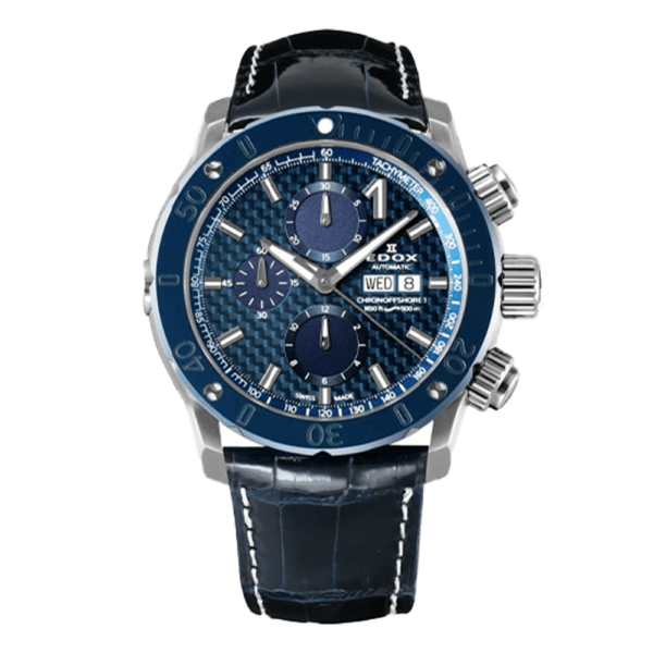 01122-3BU3-BUIN3-L EDOX エドックス クロノオフショア1 クロノグラフ オートマティック