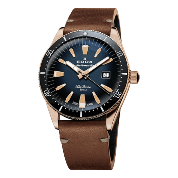 【世界限定600本】 80126-BRN-BUIDR EDOX エドックス スカイダイバー デイト オートマティック リミテッドエディション