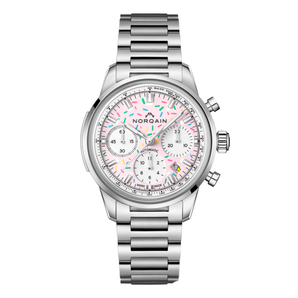 N2201.19S04.K01 NORQAIN ノルケイン フリーダム クロノ 40mm エンジョイライフ スプリンクル ブレスレット仕様
