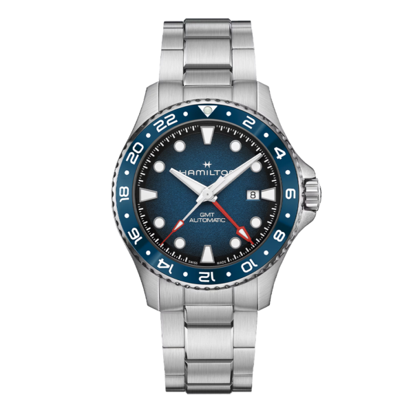 H82535140 HAMILTON ハミルトン カーキ ネイビー スキューバ GMT 43mm