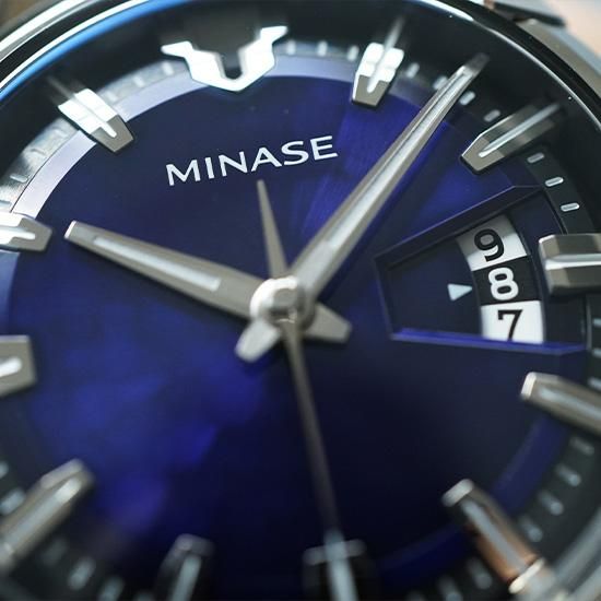 MINASE ミナセ DIVIDO ディヴァイド ブルー VM14-M01NBL-SSB メンズ 自動巻き腕時計 ステンレスブレスレット