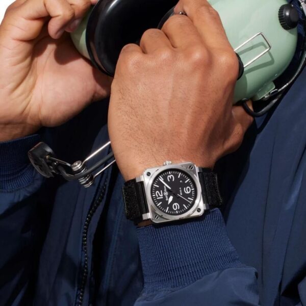 BR03A-BL-ST/SRB Bell & Ross ベル&ロス BR-03 ブラックスティール