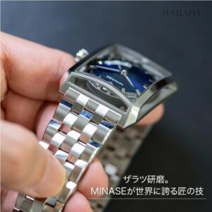 MINASE ミナセ SEVEN WINDOWS セブンウィンドウズ ブルー VM15-M01NBL-SSB メンズ 自動巻き腕時計 ステンレスブレスレット