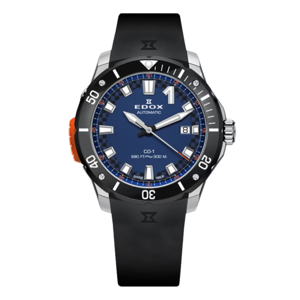 80137-3NO-CABUN EDOX エドックス クロノオフショア1 ベゼルロック デイト 40mm