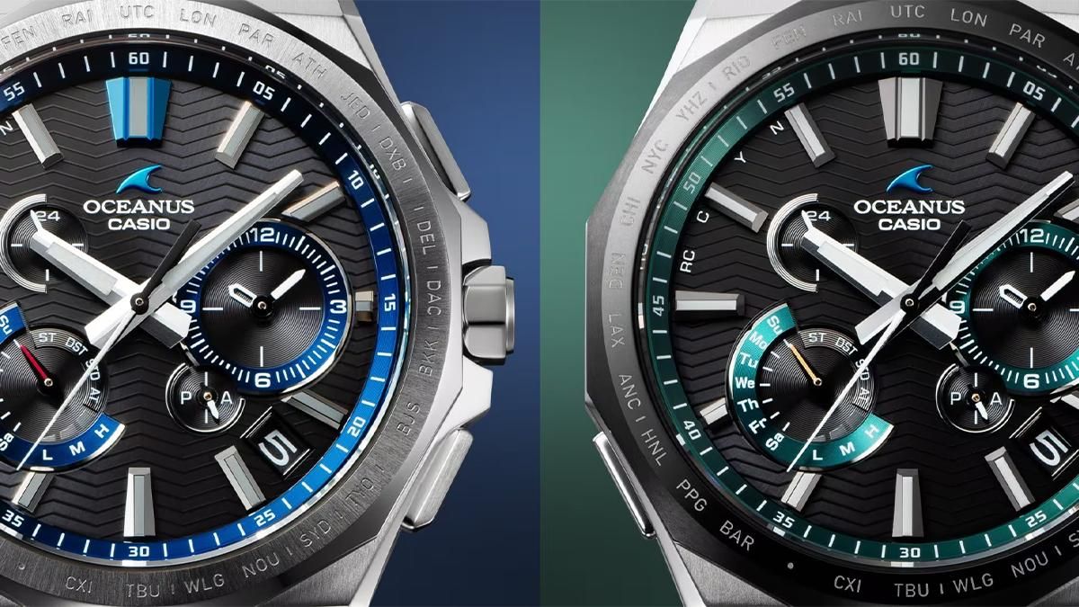 OCW-T6000とOCW-T6000Aの文字盤を拡大した画像