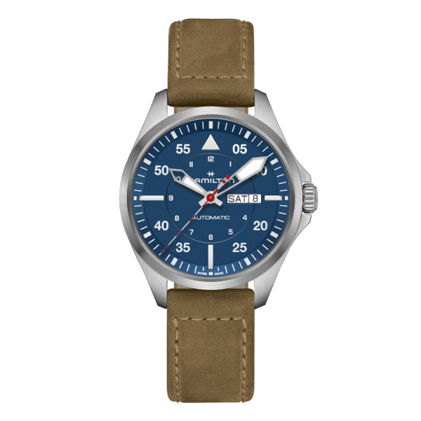 H64655941 HAMILTON ハミルトン カーキ アビエーション パイロット デイデイト エアー グラシエ エディション 42mm