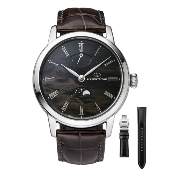 【プレステージショップ限定80本】RK-BW0007B ORIENT STAR オリエントスター クラシック M45 F8 メカニカルムーンフェイズ ハンドワインディング 替えバンド付