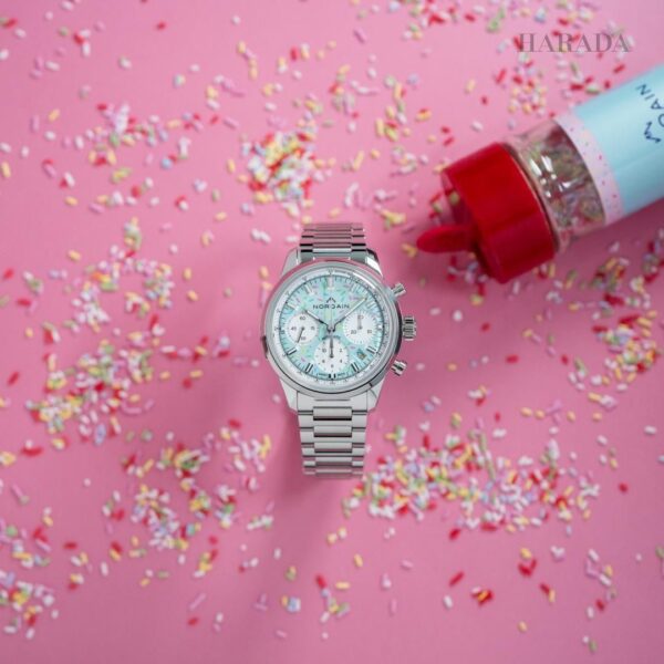 N2201.19S04.A01 NORQAIN ノルケイン フリーダム クロノ 40mm エンジョイライフ スプリンクル ブレスレット仕様