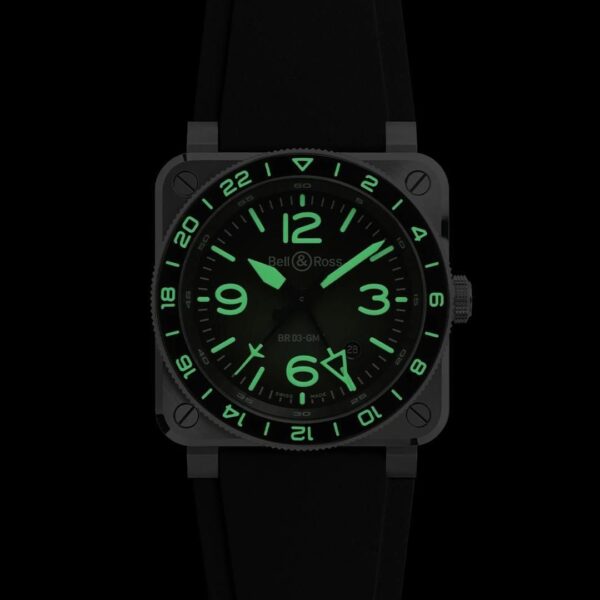 【世界限定500本】 BR0393-GN-ST/SRB Bell & Ross ベル&ロス BR-03 GMT グリーンラム