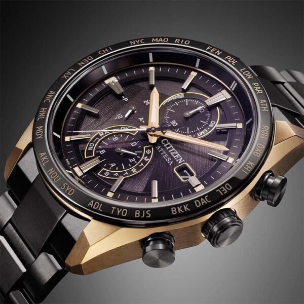 【世界限定2,200本】 AT8384-58E CITIZEN シチズン アテッサ LIGHT in BLACK Eco-Drive 50th Anniversary Edition