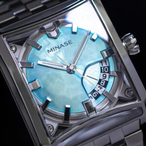 MINASE ミナセ SEVEN WINDOWS セブンウィンドウズ アイスブルー VM15-M01YIB-SSB メンズ 自動巻き腕時計 ステンレスブレスレット