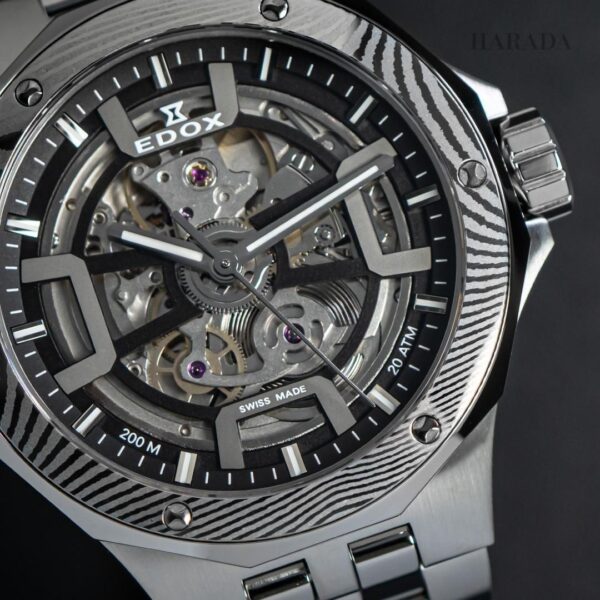 【世界限定300本】 85310-3DM-NGIN EDOX エドックス デルフィン オリジナル メカノ オートマティック ダマスカス リミテッドエディション