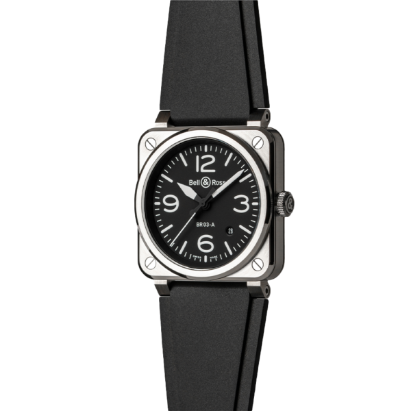 BR03A-BL-ST/SRB Bell & Ross ベル&ロス BR-03 ブラックスティール