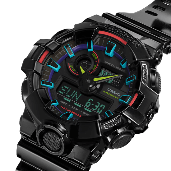 CASIO カシオ G-SHOCK ANALOG-DIGITAL GA-700 SERIES GA-700RGB-1AJF