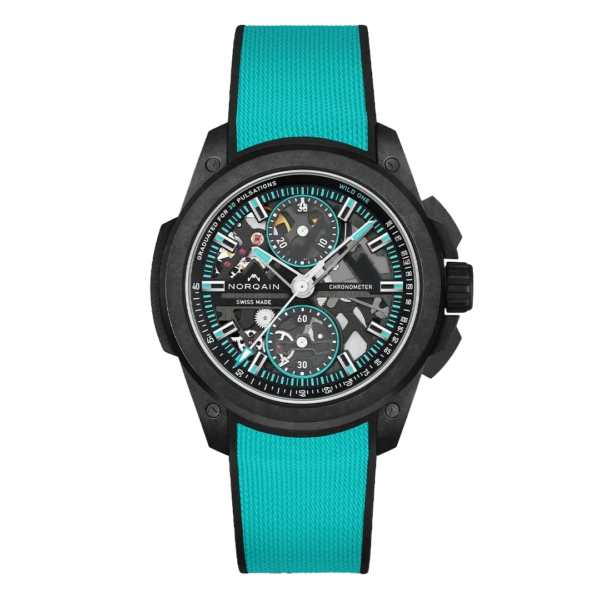 N3002.40Q01.B07 NORQAIN ノルケイン ワイルドワン スケルトン クロノ 42mm ブルーラバーストラップ仕様